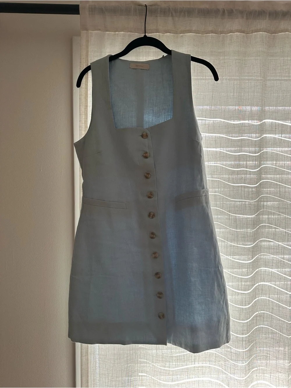 Faithfull the Brand Light Blue Mini Dress size small 4 Jacques dress - Picture 4 of 4